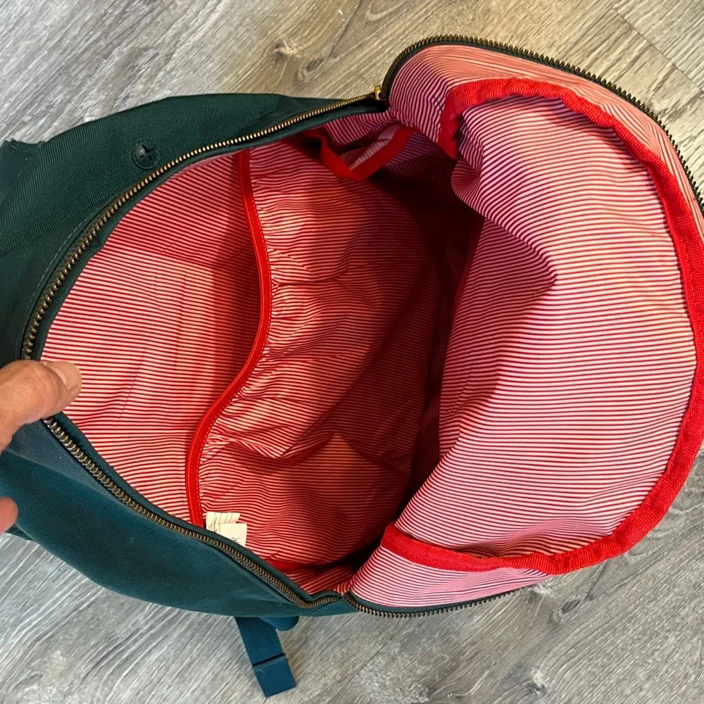 Herschel Supply Co Heritage Backpack Forest Green Gold Zipper Canvas Bag